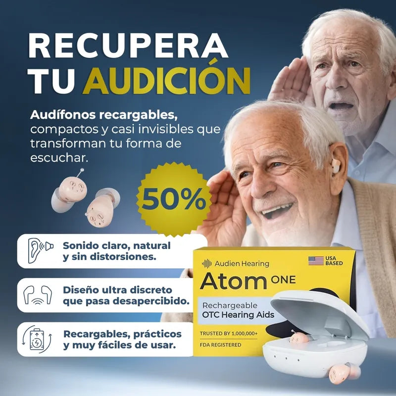 ATOM ONE PRO: Dispositivo de Apoyo Auditivo Recargable
