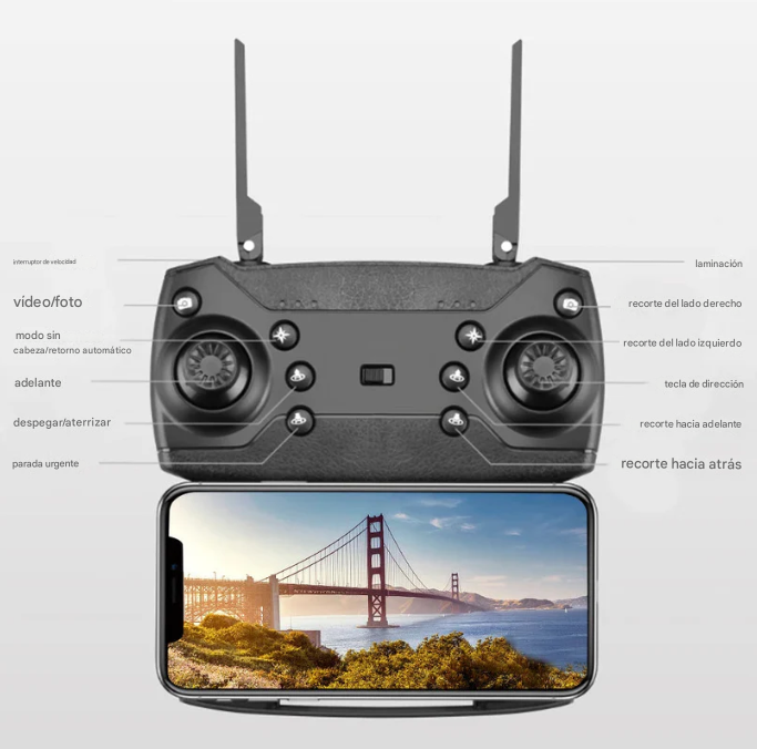 Dron 4K Inteligente - Cámara HD y Vuelo Estable