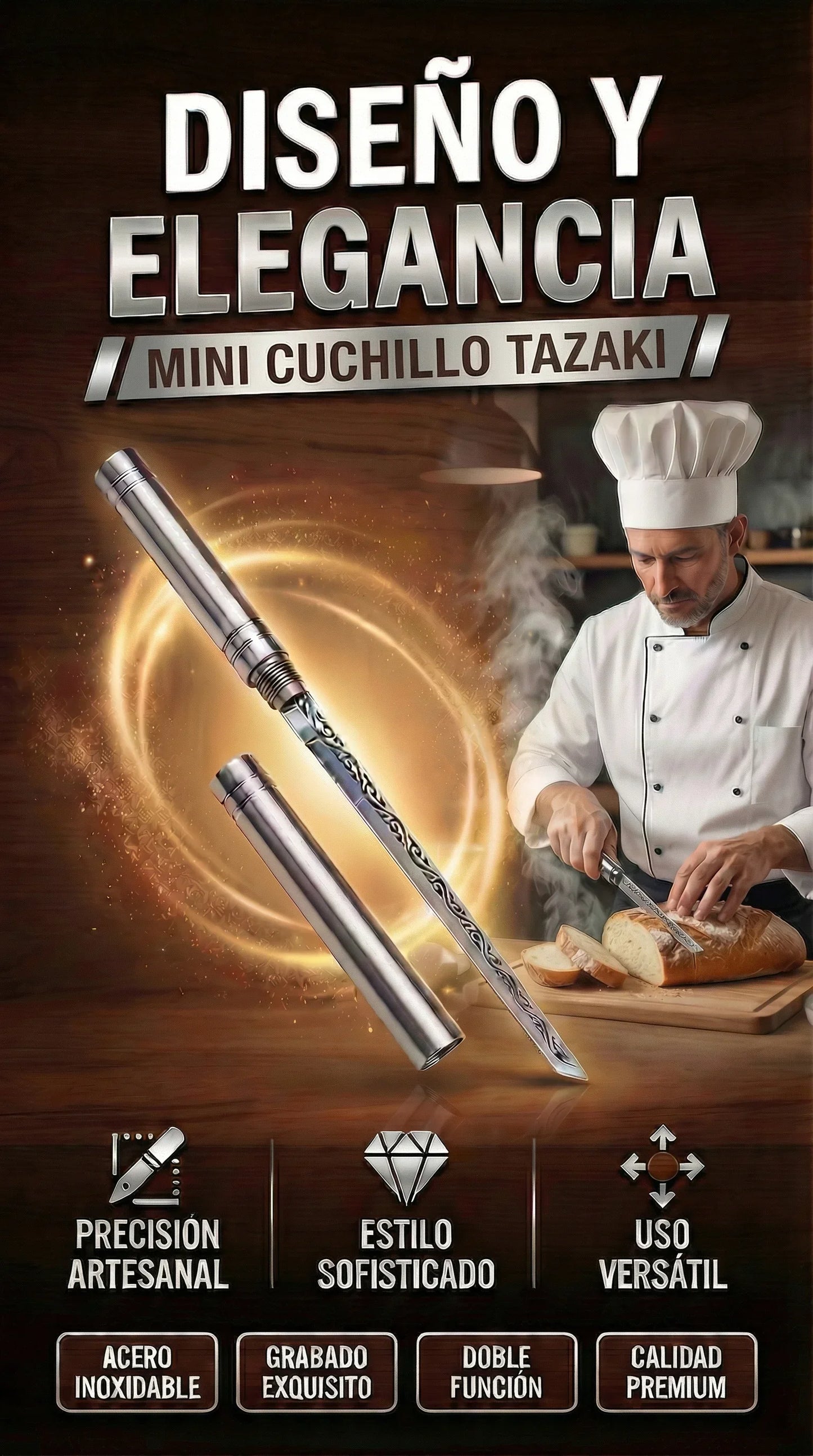 MINI CHEF KNIFE ULTRA FILOSO + REGALO SORPRESA 1L
