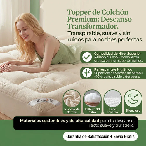 CUBRE COLCHON DE BAMBÚ