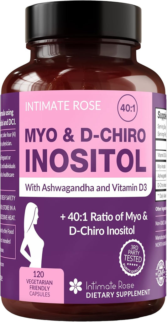 Suplemento de Myo-Inositol y D-Chiro Inositol para Mujeres 120 CAPSULAS