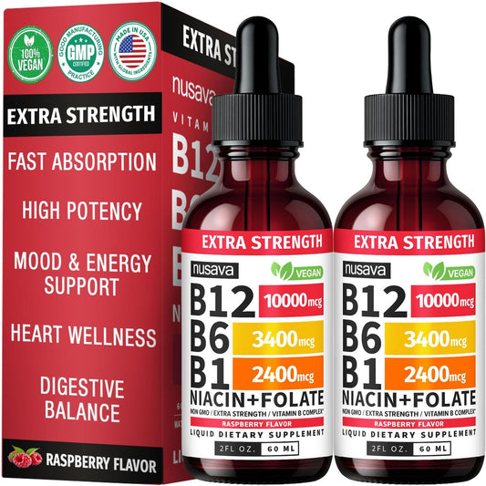 Gotas Líquidas de Vitamina B12 - Fórmula Sublingual con Complejo B Completo