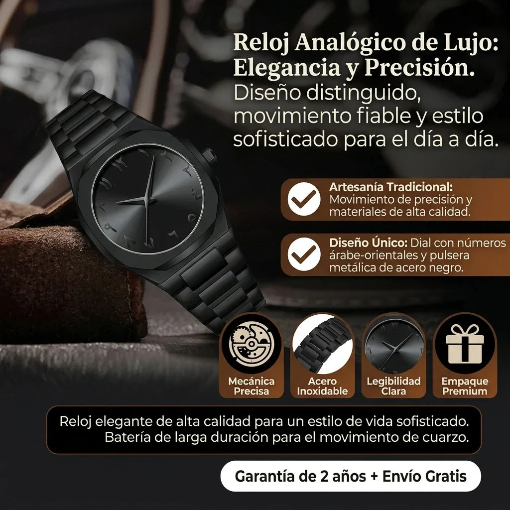 RELOJ ANALÓGICO DE LUJO